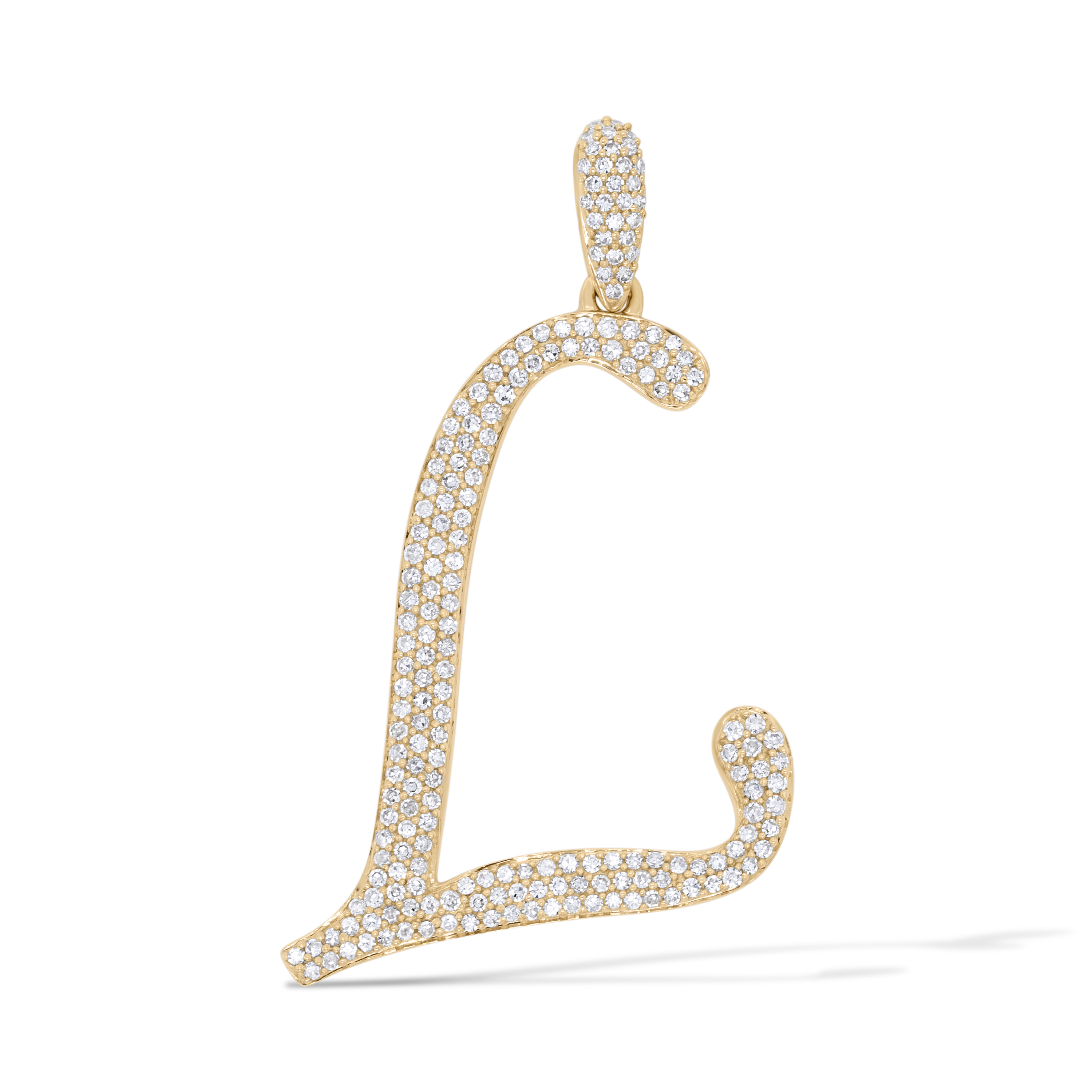 Diamond Letter L Pendant 0.40 ct. 10K Yellow Gold